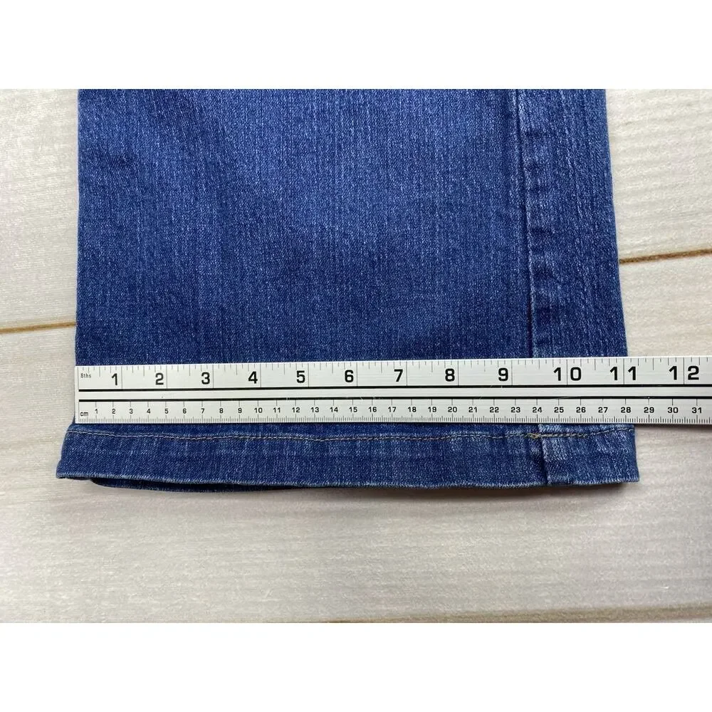 Lane Bryant Flare Jeans Sz 14 Tall High Rise Tighter Tummy Technology Dark Blue